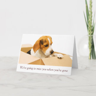 Cartão Desculpe por ver você ir embora.