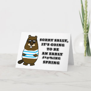 Cartão Desculpe Sally, início do #*@%primavera