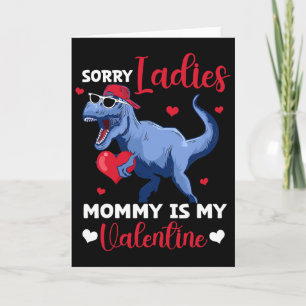 Cartão Desculpe Senhoras Mamãe é meu Dinossauro T Rex no 