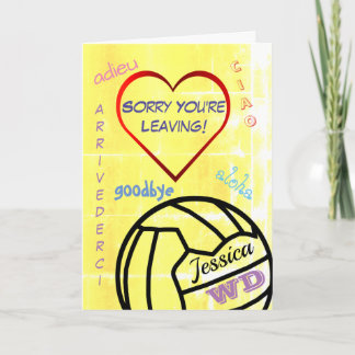 Cartão Desculpe, você está deixando o Netball personaliza