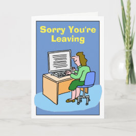 Cartão Desculpe, você está deixando uma mulher branca.