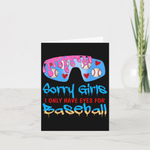 Cartão Desculpem Meninas, Só Tenho Olhos Para o Beisebol
