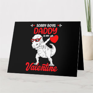 Cartão Desculpem Rapazes Papai Valentin T rex Dinossauro