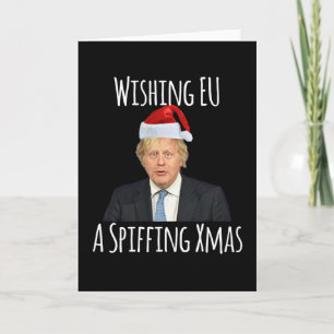 Cartão Desejando à UE um Natal Esplêndido Boris Johnson