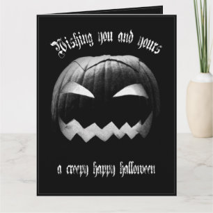 Cartão Desejando a você e aos seus um feliz Halloween ass