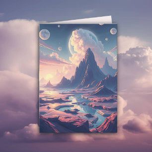 Cartão Desejando-lhe um aniversário mágico Arte de outr