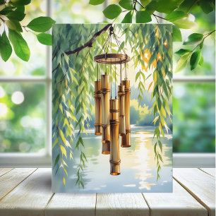 Cartão Desejando-lhe um aniversário pacífico   Sensação d