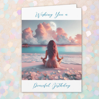 Cartão Desejando-lhe um cheio de Aniversário Pacífico