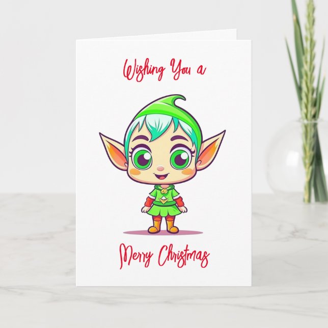 Cartão Desejando-lhe um Feliz Natal e Feliz ano novo (Frente)