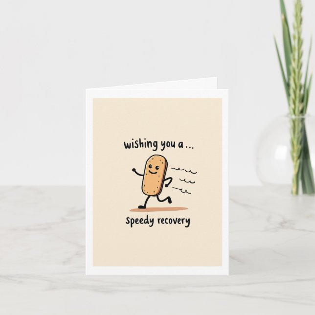 Cartão Desejando-Lhe Uma Recuperação Rápida Fique Bem Em  (Frente)
