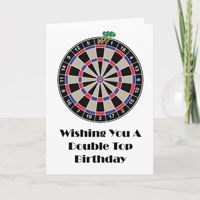 Cartão Desejando Um Duplo Aniversário Superior (Frente)