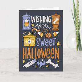 Cartão Desejando um Halloween doce