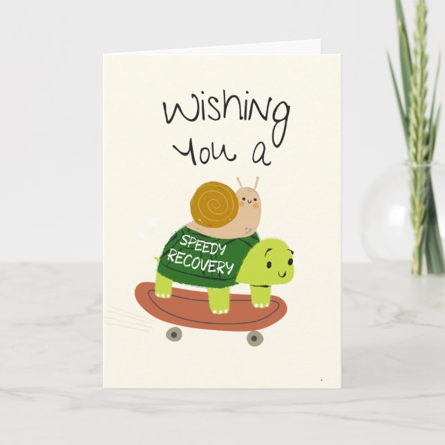 Cartão Desejando uma rápida recuperação (Frente)