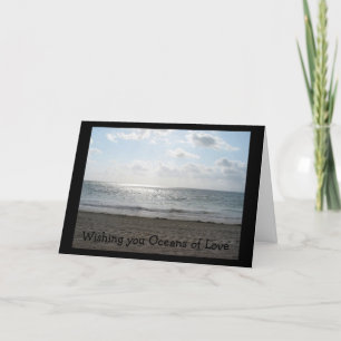 Cartão Desejando-vos Oceanos do Amor