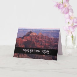 Cartão Desejo de aniversário da natureza do Grand Canyon 