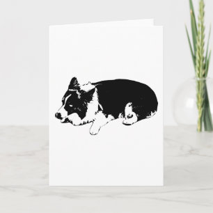 Cartão desejo de descanso caloroso, corgi