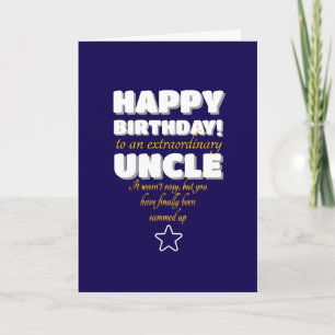 Cartão Desejo de feliz aniversário para um tio favorito