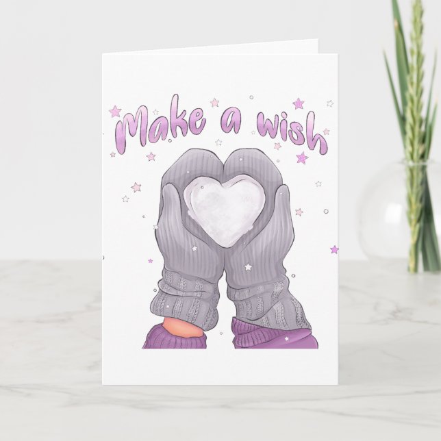 Cartão Desejo de Inverno Feminino  (Frente)