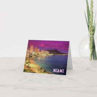 Cartão DESEJO de MIAMI BEACH, Florida 'VOCÊ ERA HERE