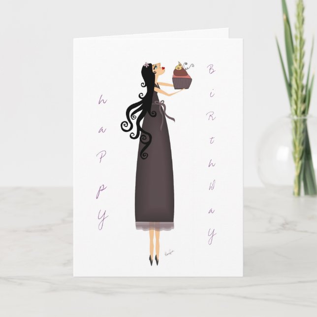 Cartão Desejo do aniversário (Frente)