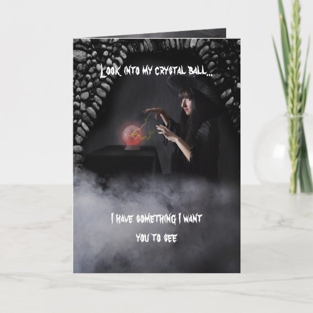 Cartão Desejo do aniversário da bruxa (Frente)