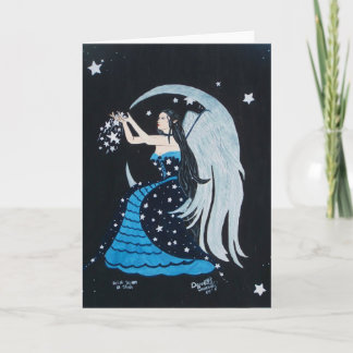 Cartão Desejo em cima de uma estrela