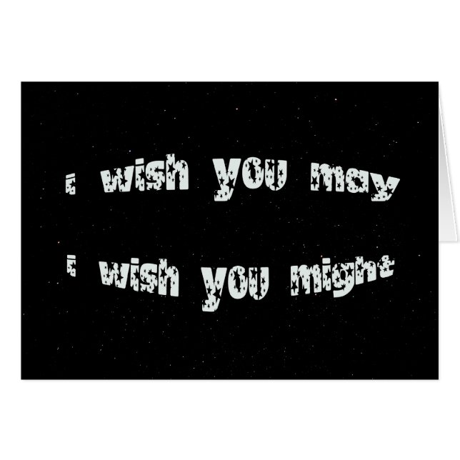 Cartão Desejo em uma estrela (Frente Horizontal)