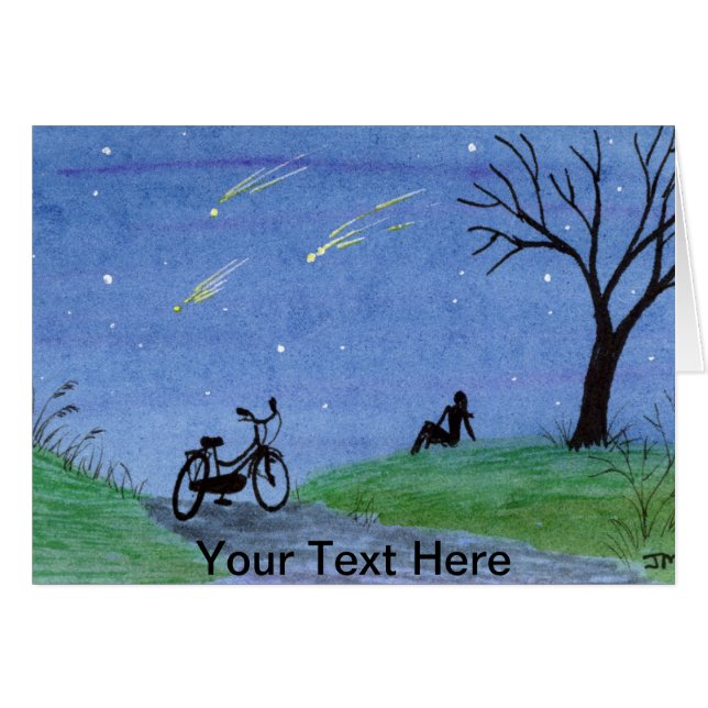 Cartão Desejo em uma estrela (Frente Horizontal)