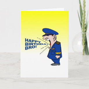 Cartão desejo engraçado de aniversário para irmão