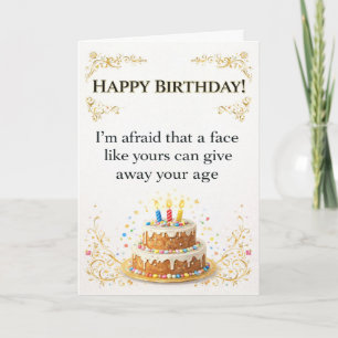 Cartão Desejo engraçado de feliz aniversário