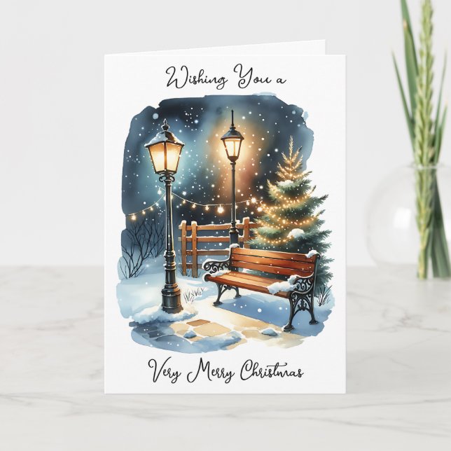 Cartão Desejo-lhe um Feliz Natal e Feliz ano novo (Frente)