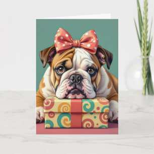 Cartão Desejo-te um Aniversário para ti   Funny Bulldog