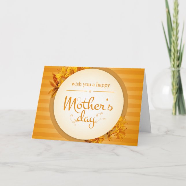 Cartão Desejo um feliz dia das mães (Frente)