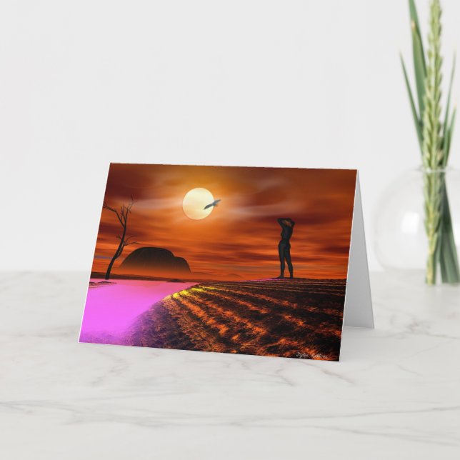 Cartão Desejo você estava aqui… (Frente)