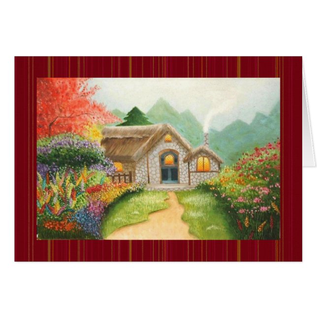 Cartão Desejos da casa à casa (Frente Horizontal)