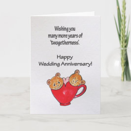 Cartão Desejos de aniversário de casamento