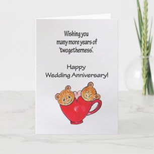 Cartão Desejos de aniversário de casamento