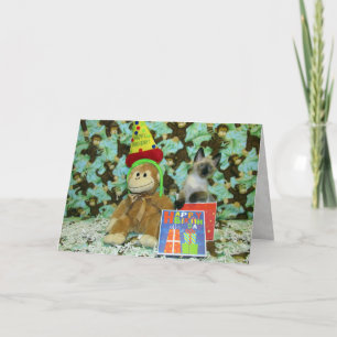 Cartão Desejos de Aniversário de Munch - Gato Siamês / Ki