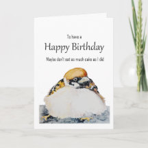 Desejos de Aniversário Divertidos Pássaro Pardal F