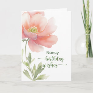 Cartão Desejos de Aniversário Personalizados Para Ela Aqu