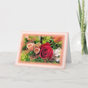 Cartão Desejos de aniversário vitorianos