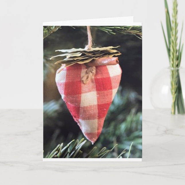 CARTÃO **DESEJOS DE FERIADO DE NATAL CARDÍACO** (Frente)