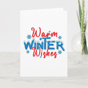 Cartão Desejos de inverno quente