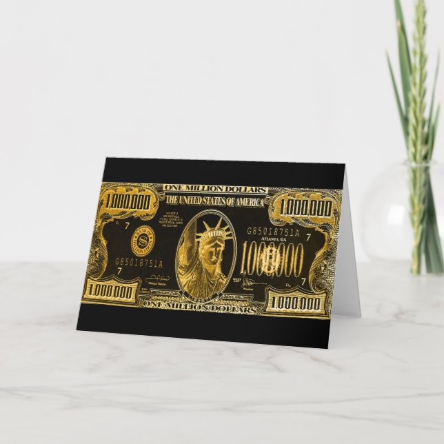 Cartão Desejos de milhões de dólares (Frente)