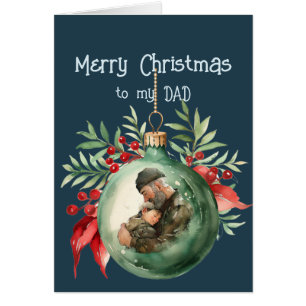 Cartão Desejos de Natal e Amor pelo PAI