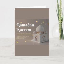 Cartão Desejos de Ramadan com Caligrafia Árabe Elegante