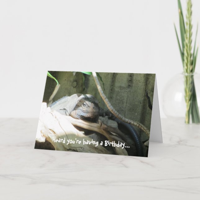 Cartão Desejos do aniversário de Iquana (Frente)