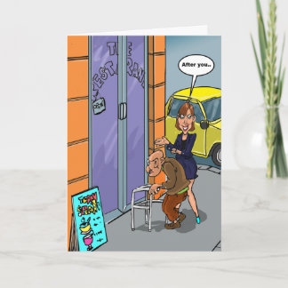 Cartão Desejos engraçados do aniversário - idade antes da