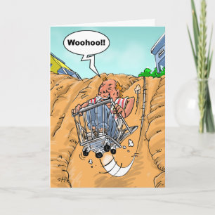 Cartão Desejos engraçados do aniversário - lista do balde