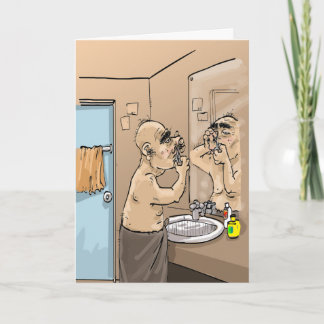 Cartão Desejos engraçados do aniversário - situação